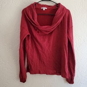 James Perse Cowl Neck Pullover Size 2 Medium